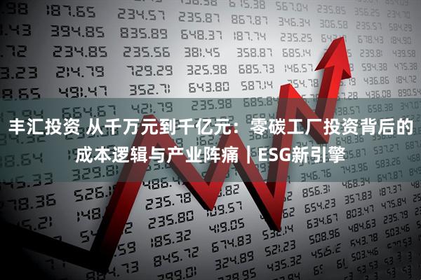 丰汇投资 从千万元到千亿元：零碳工厂投资背后的成本逻辑与产业阵痛｜ESG新引擎