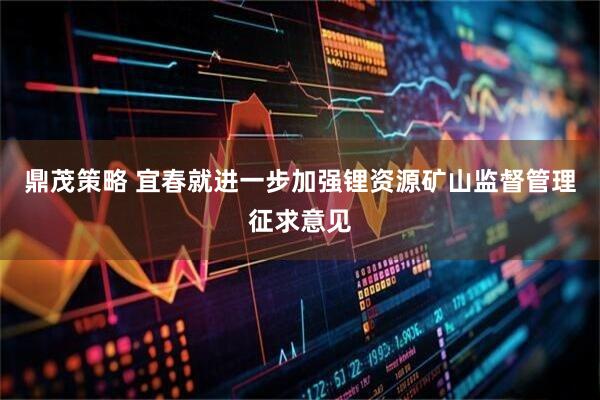 鼎茂策略 宜春就进一步加强锂资源矿山监督管理征求意见